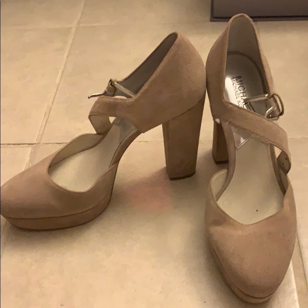 Michael Kors nude suede heels